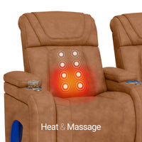Caliente Zero Gravity Home Theater Seating with Heat & Massage
