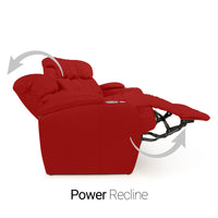 Seatcraft Niagara Italian Leather Sofa, Power Recline