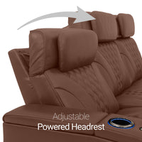 Armada LT HeatZeroᵀᴹ Italian Leather Home Theater Sofa
