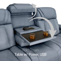 Endeavour HeatZeroᵀᴹ Italian Leather Home Theater Sofa & Loveseat