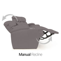 Seatcraft Niagara Italian Leather Sofa, Power or Manual Recline