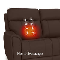 Trivanta HeatZeroᵀᴹ Italian Leather Home Theater Sofa
