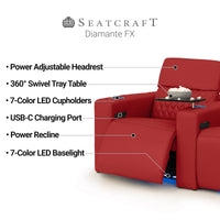 Diamante FX Flip-Up Headrest Home Theater Seats