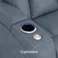 Seatcraft Republic Sofa Italian Leather, Powered Headrest, Power Recline