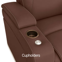 Seatcraft Vienna Sofa & Loveseat Italian Leather, Powered Headrest & Lumbar, Power Recline