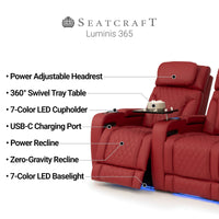 Luminis 365 Top Grain Leather Home Theater Seating