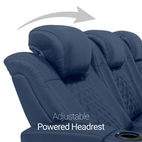 Seatcraft Euphoria Heat & Massage Sofa, Italian Leather, Powered Headrest, Powered Lumbar, Power Recline