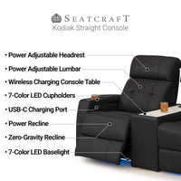 Seatcraft Kodiak CoolZeroᵀᴹ Table Console Home Theater Seating