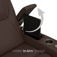 Seatcraft Concerto Heat & Massage Sofa, Italian Leather, Powered Headrest, Powered Lumbar, Power Recline
