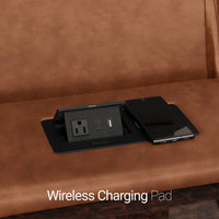 Seatcraft Concerto Heat & Massage Sofa, Italian Leather, Powered Headrest, Powered Lumbar, Power Recline