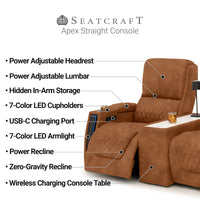 Apex CoolZeroᵀᴹ Console Table Italian Leather Home Theater Seats