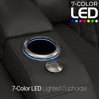 Diamante Chaise CoolZeroᵀᴹ Italian Leather Home Theater Seating