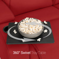 Seatcraft Concerto Heat & Massage Sofa, Italian Leather, Powered Headrest, Powered Lumbar, Power Recline