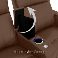 Venetian Italian Leather Home Theater Seating