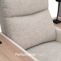 Rialto Italian Leather & Fabric Console Table Home Theater Seating
