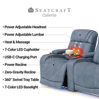 Caliente Zero Gravity Home Theater Seating with Heat & Massage