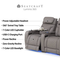 Luminis 365 Top Grain Leather Home Theater Seating