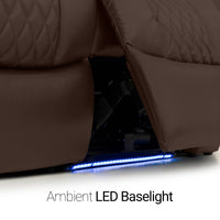 Seatcraft Euphoria Heat & Massage Sofa, Italian Leather, Powered Headrest, Powered Lumbar, Power Recline