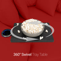 Swivel Cuddle Seat Italian Leather Media Room Furniture
