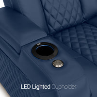 Seatcraft Euphoria Heat & Massage Sofa, Italian Leather, Powered Headrest, Powered Lumbar, Power Recline