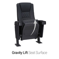 Seatcraft Madrigal 2 Row Home Theater Seats and Riser Package, Vinyl, Black