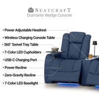 Seatcraft Diamante CoolZeroᵀᴹ Wedge Table Home Theater Seating