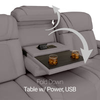 Endeavour HeatZeroᵀᴹ Italian Leather Home Theater Sofa & Loveseat