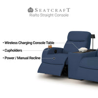 Rialto Italian Leather Console Table Home Theater Seating