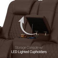 Seatcraft Euphoria Heat & Massage Sofa & Loveseat, Italian Leather, Powered Headrest, Powered Lumbar, Power Recline