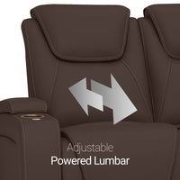 Seatcraft Vienna Sofa Italian Leather, Powered Headrest & Lumbar, Power Recline
