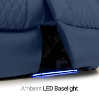 Seatcraft Euphoria Heat & Massage Sofa, Italian Leather, Powered Headrest, Powered Lumbar, Power Recline