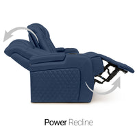 Seatcraft Euphoria Heat & Massage Sofa, Italian Leather, Powered Headrest, Powered Lumbar, Power Recline