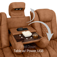 Seatcraft Anthem Sofa Italian Leather, Powered Headrest, Power Recline