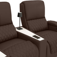 Apex CoolZeroᵀᴹ Wedge Console Italian Leather Home Theater Seats