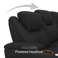 Seatcraft Vienna Loveseat Italian Leather, Powered Headrest & Lumbar, Power Recline