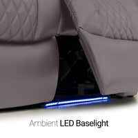 Seatcraft Euphoria Heat & Massage Sofa, Italian Leather, Powered Headrest, Powered Lumbar, Power Recline