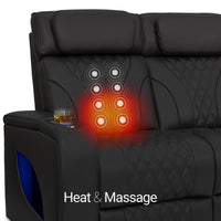 Armada LT HeatZeroᵀᴹ Italian Leather Home Theater Loveseat