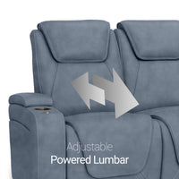 Seatcraft Concerto Heat & Massage Sofa, Italian Leather, Powered Headrest, Powered Lumbar, Power Recline