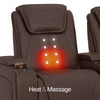 Paladin Italian Leather Heat & Massage Home Theater Seating