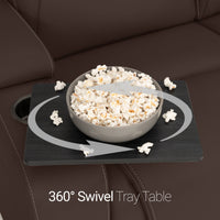 Seatcraft Concerto Heat & Massage Sofa, Italian Leather, Powered Headrest, Powered Lumbar, Power Recline