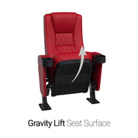 Seatcraft Madrigal 2 Row Home Theater Seats and Riser Package, Vinyl, Red