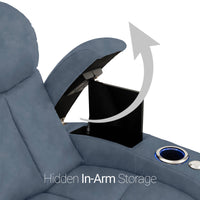 Seatcraft Niagara Italian Leather Sofa, Power or Manual Recline