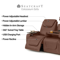 Seatcraft Colosseum Big & Tall Home Theater Sofa