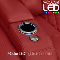 Diamante Chaise CoolZeroᵀᴹ Italian Leather Home Theater Seating
