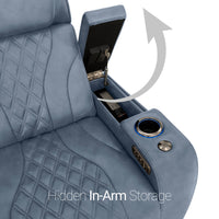 Armada LT HeatZeroᵀᴹ Italian Leather Home Theater Sofa