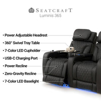 Luminis 365 Top Grain Leather Home Theater Seating