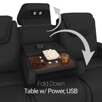 Seatcraft Vienna Loveseat Italian Leather, Powered Headrest & Lumbar, Power Recline