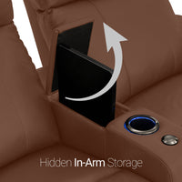 Julius Italian Leather Big & Tall Home Theater Seats