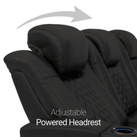 Seatcraft Euphoria Heat & Massage Sofa, Italian Leather, Powered Headrest, Powered Lumbar, Power Recline