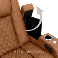 Seatcraft Anthem Sofa Italian Leather, Powered Headrest, Power Recline